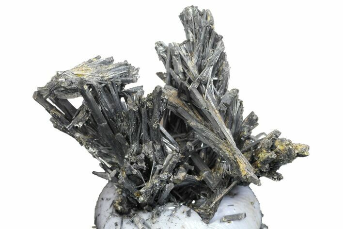Metallic Stibnite Crystal Cluster - China #161615
